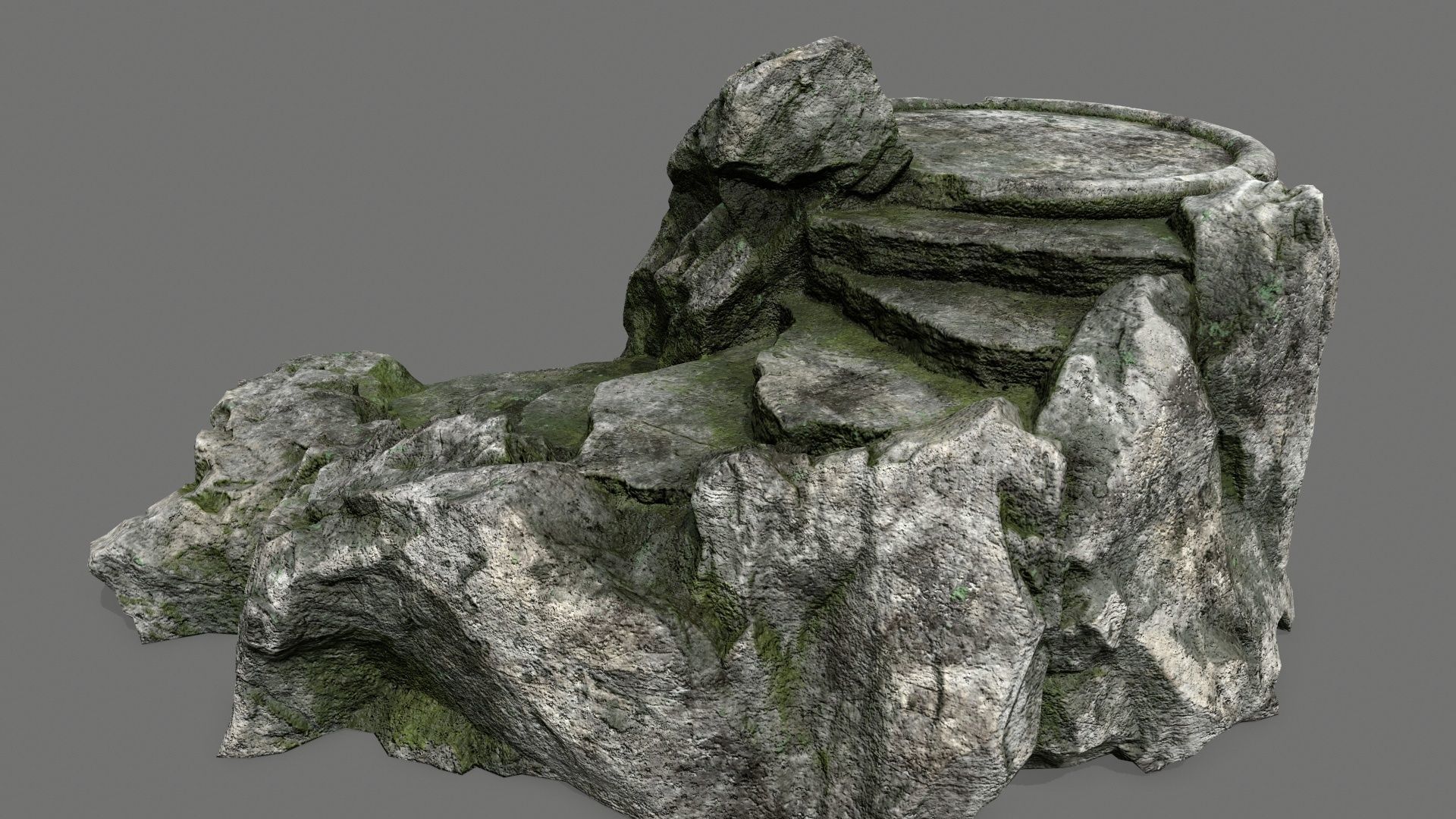 Ladder Ruin Low-poly 3D model_11