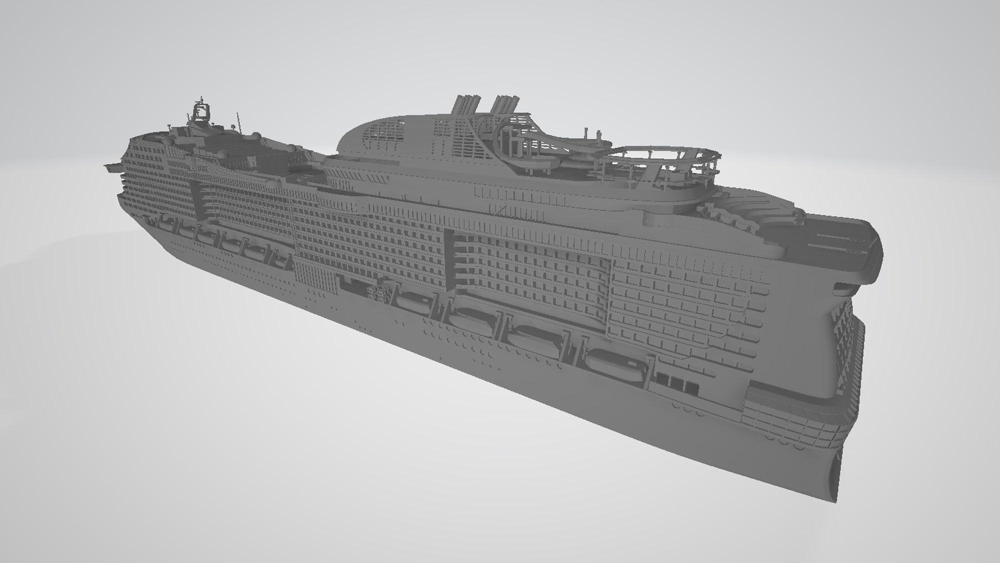 MSC Bellissima cruise ship 3D print model 3D print model_4
