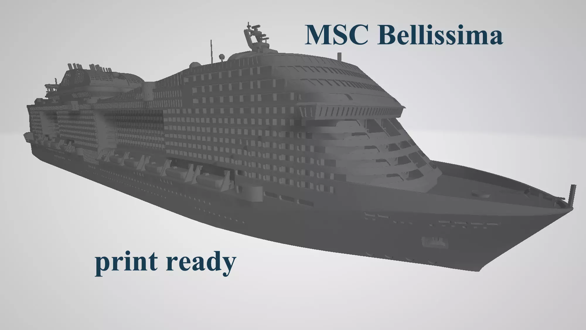 MSC Bellissima cruise ship 3D print model 3D print model_0