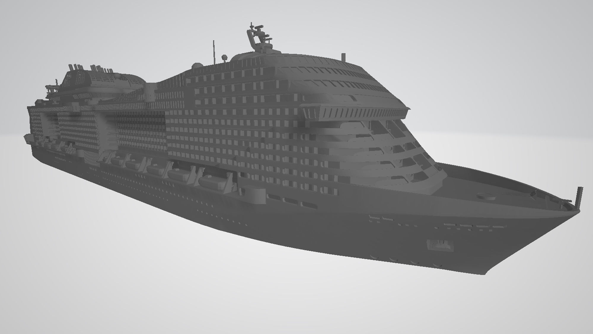 MSC Bellissima cruise ship 3D print model 3D print model_2