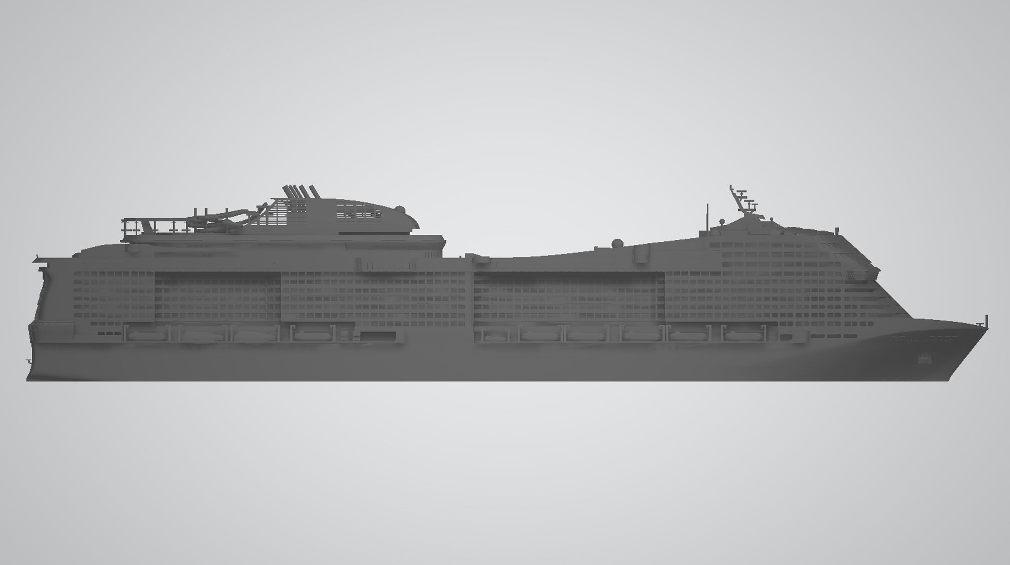 MSC Bellissima cruise ship 3D print model 3D print model_3