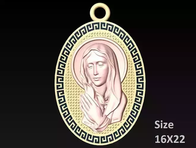 Blessed Mother Maria pendant - N233 HV