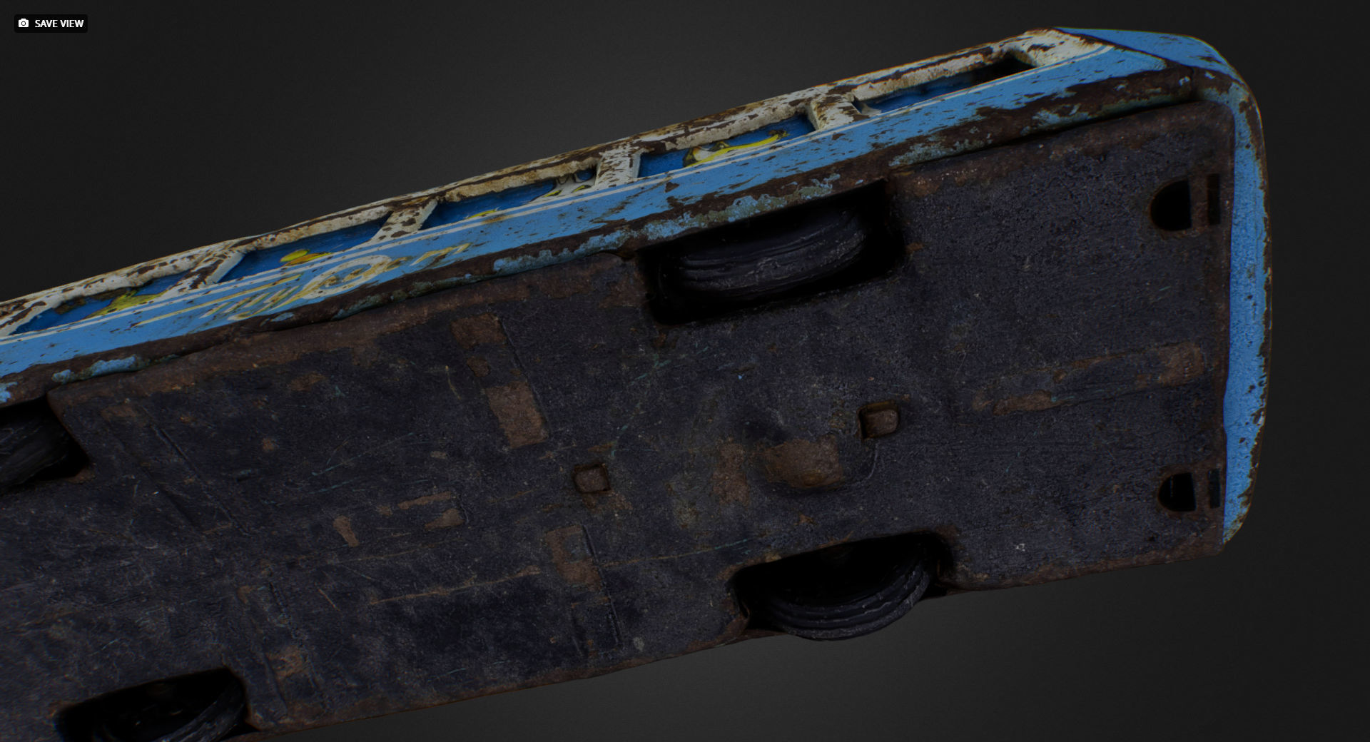 Old USSR Soviet Metal Toy Car Express Bus 3D model_4