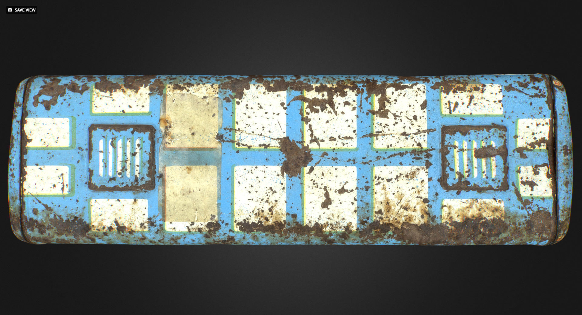 Old USSR Soviet Metal Toy Car Express Bus 3D model_13