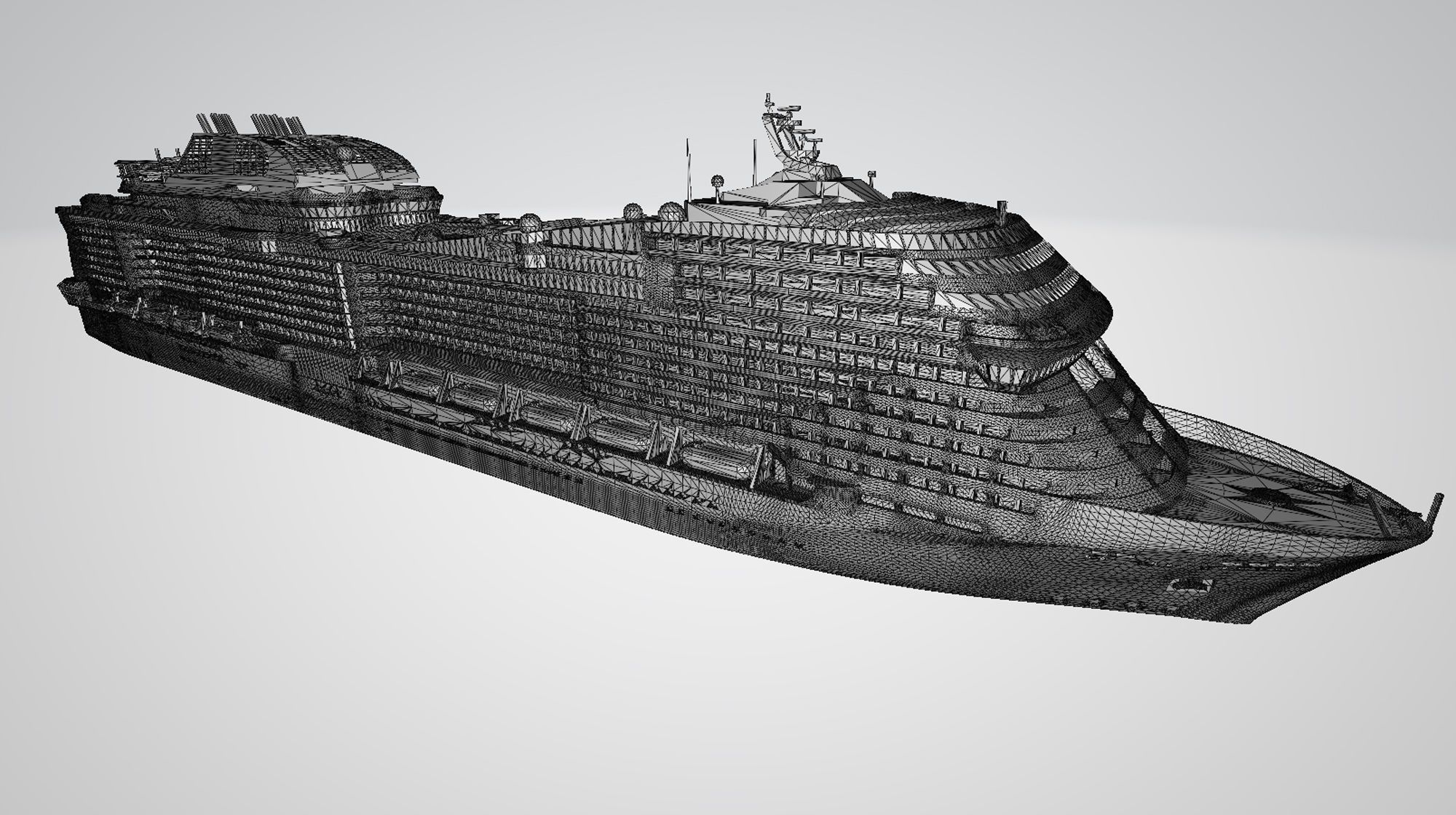 MSC Meraviglia cruise ship 3D print model 3D model 3D printable
