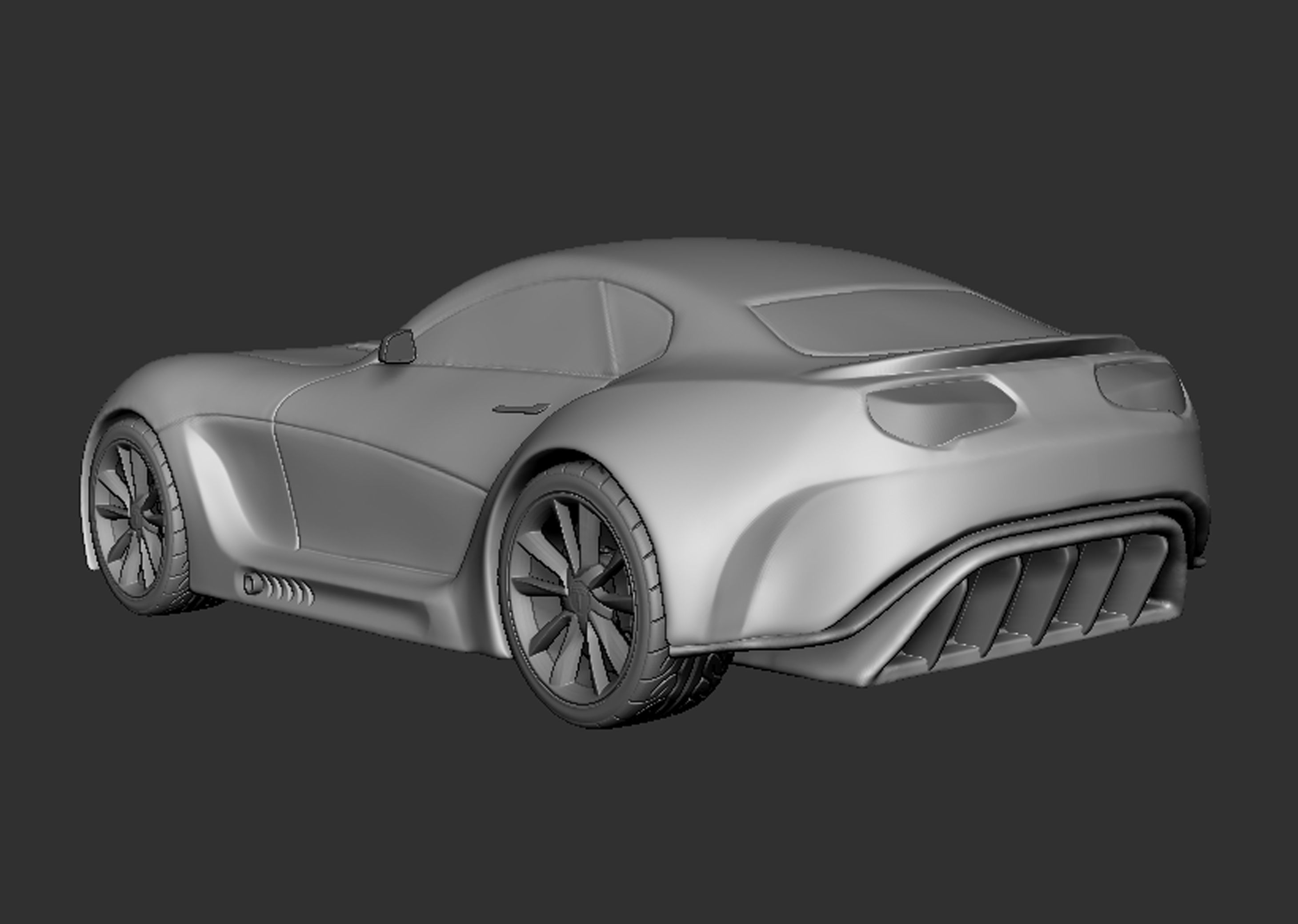 Concept Car 3D Model  3D print model_1