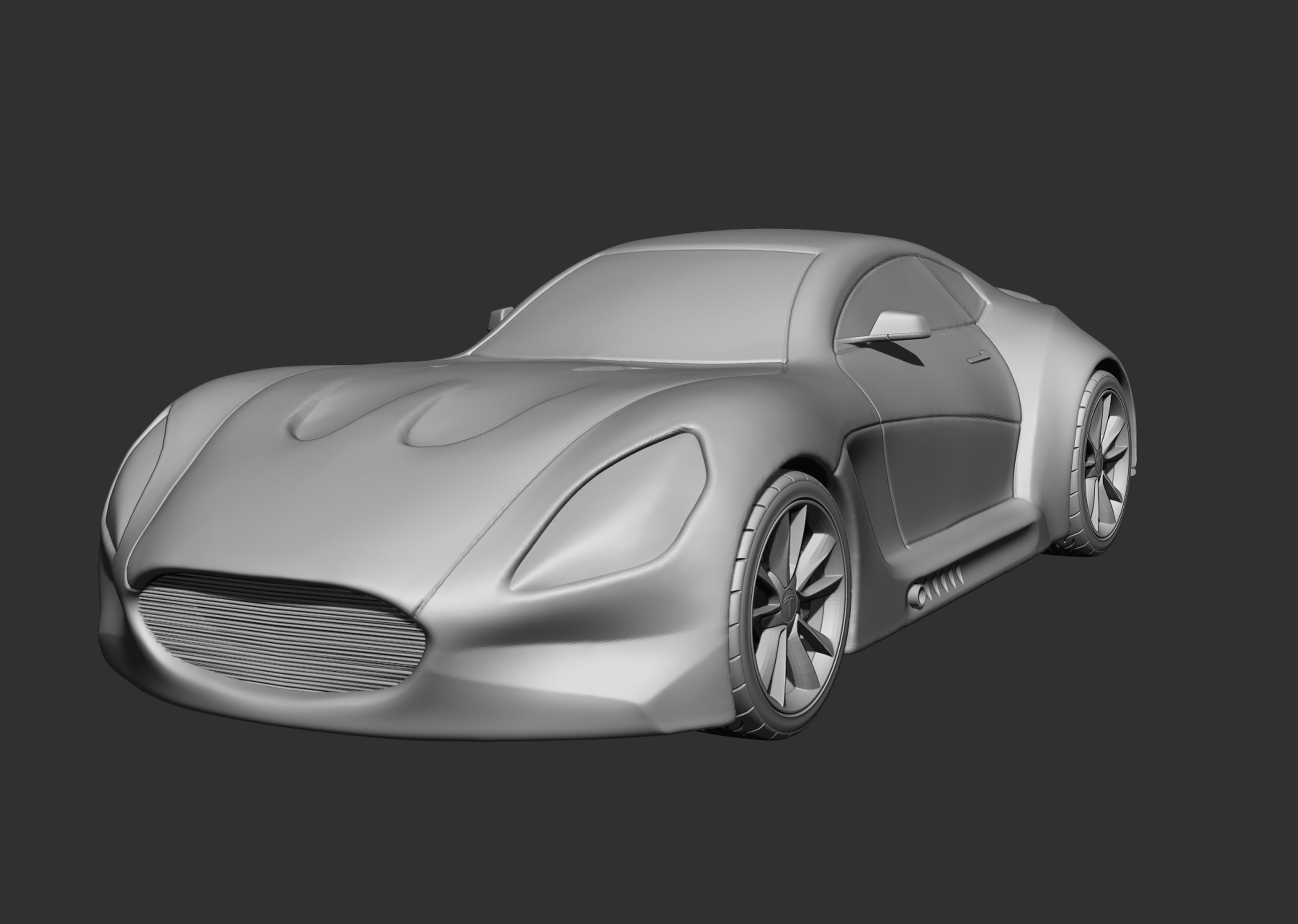 Concept Car 3D Model  3D print model_4