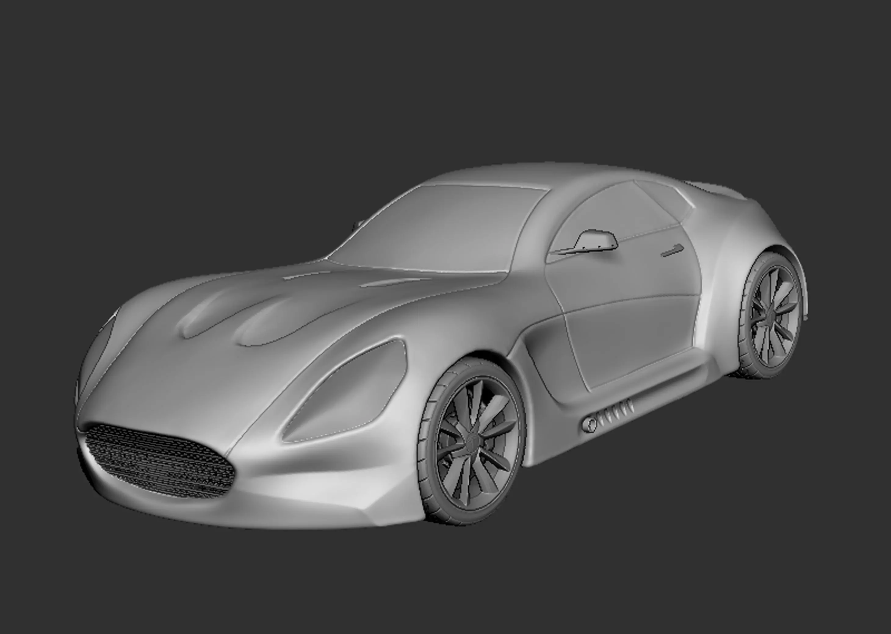 Concept Car 3D Model  3D print model_0