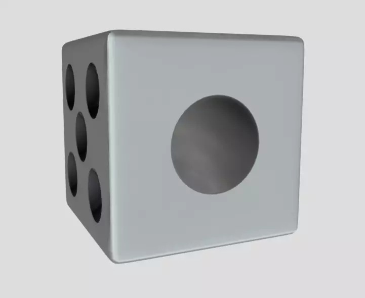 6 Side Dice Free 3D model_0