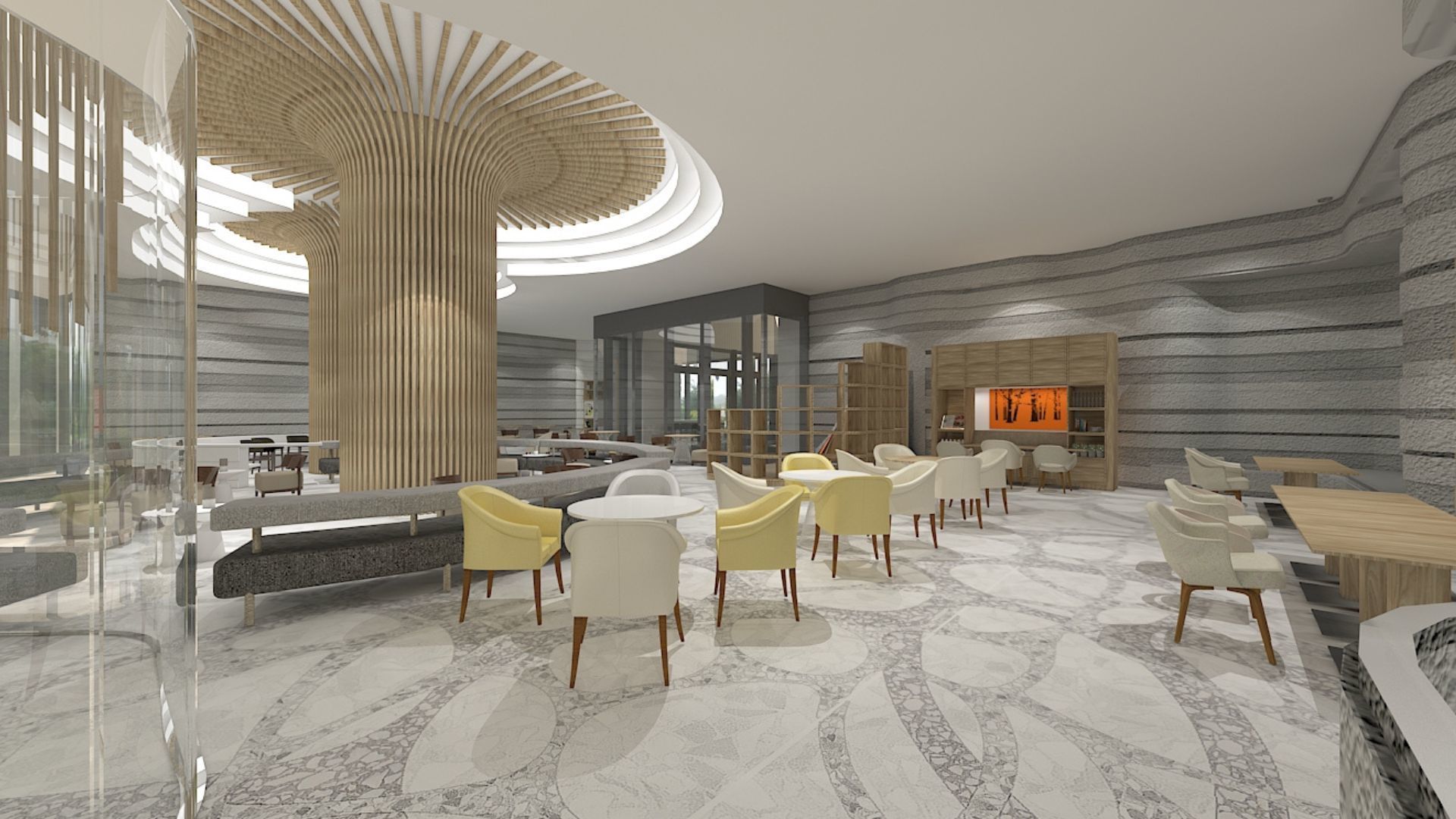 Luxury Hotel Interior Scenes-Dining 3D model 3D model_5