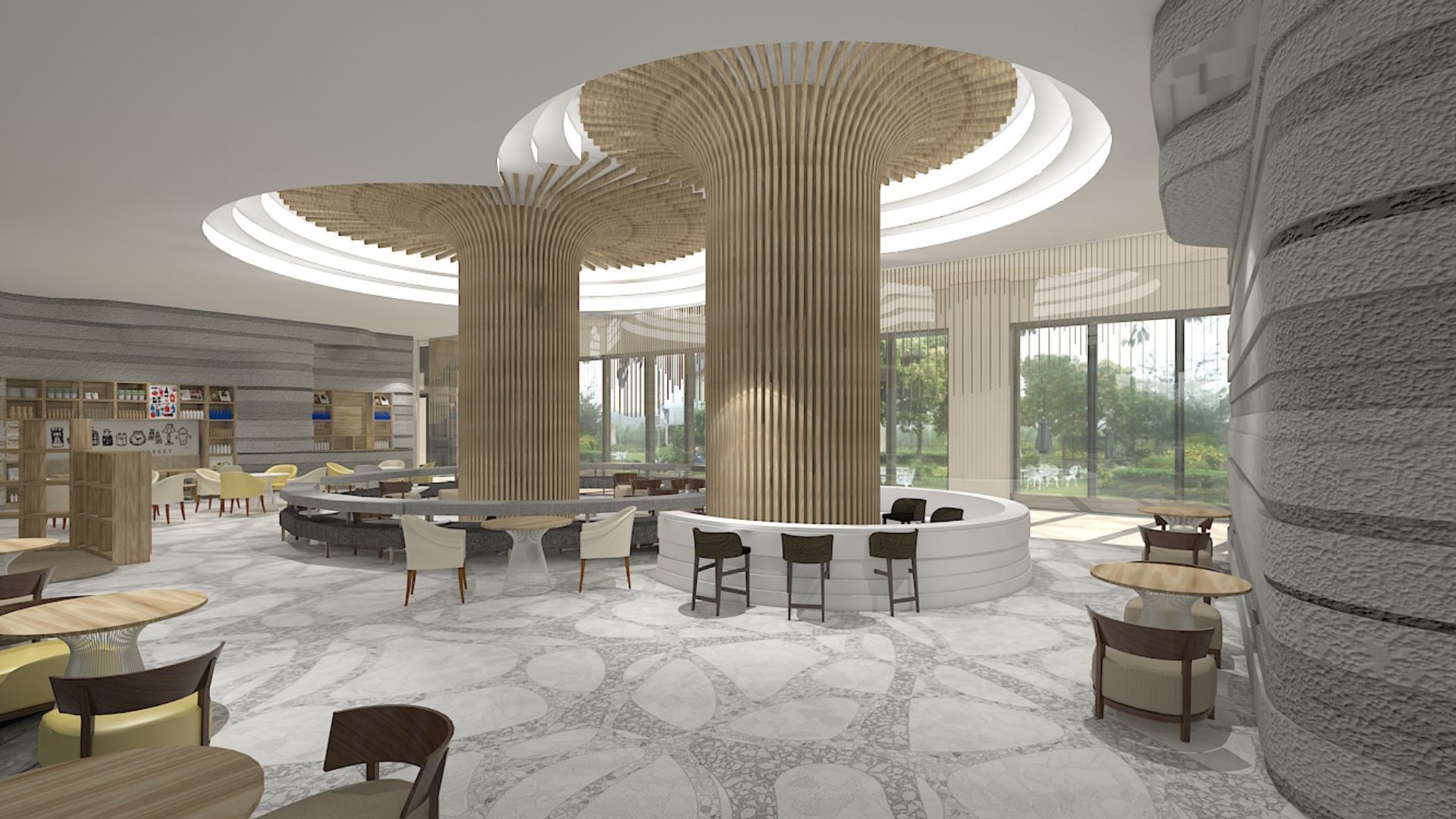 Luxury Hotel Interior Scenes-Dining 3D model 3D model_4