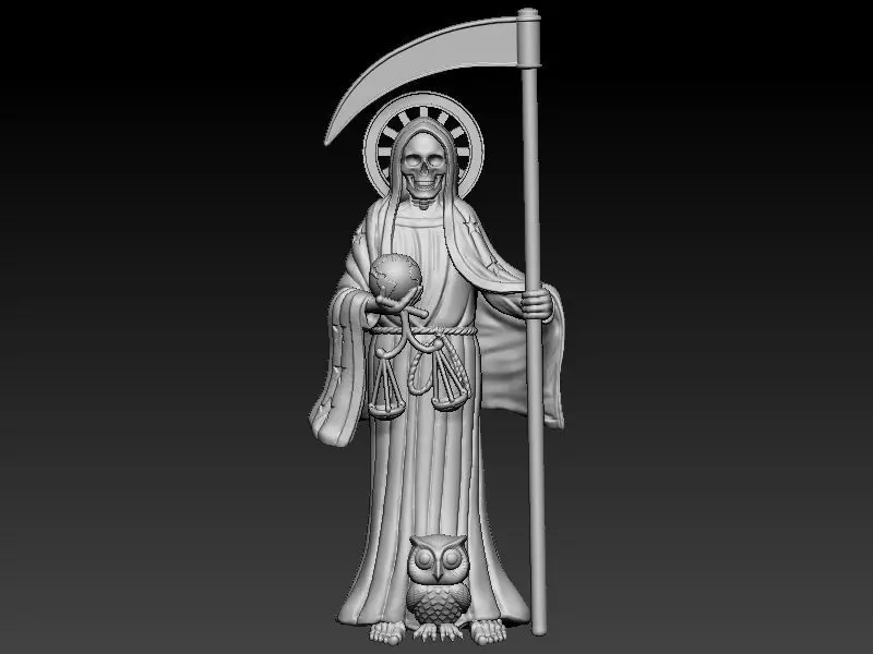 Santa Muerte 3D print model_0
