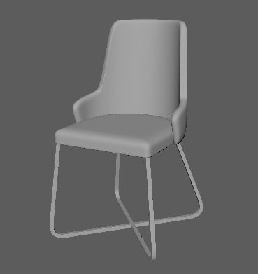 chair with gold legs 3D model_3