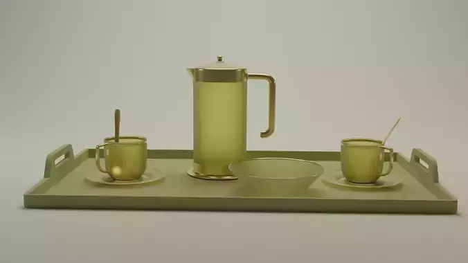 Tea-set gold coffee pot