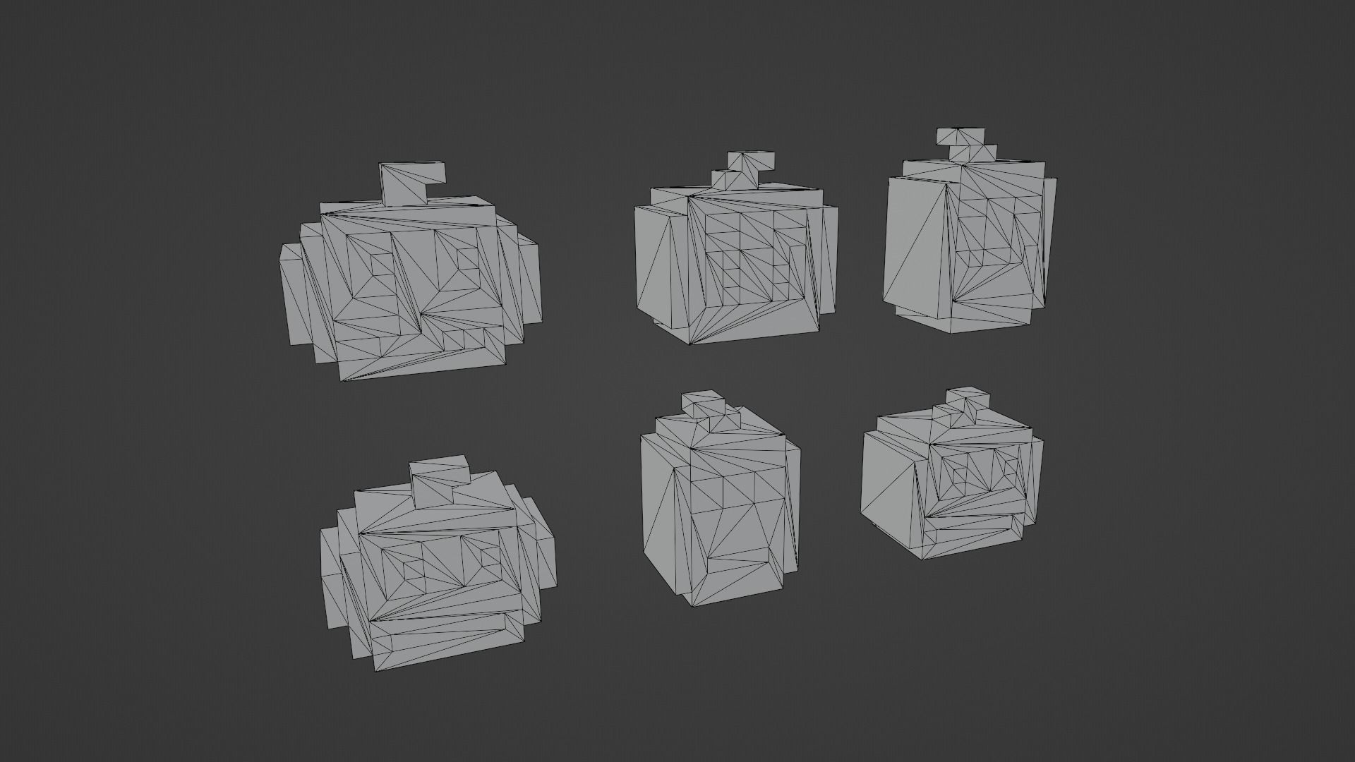 Halloween Pumpkin Low-poly 3D model_12