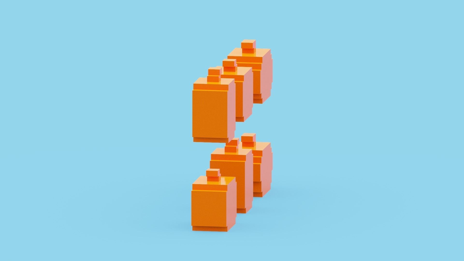 Halloween Pumpkin Low-poly 3D model_4