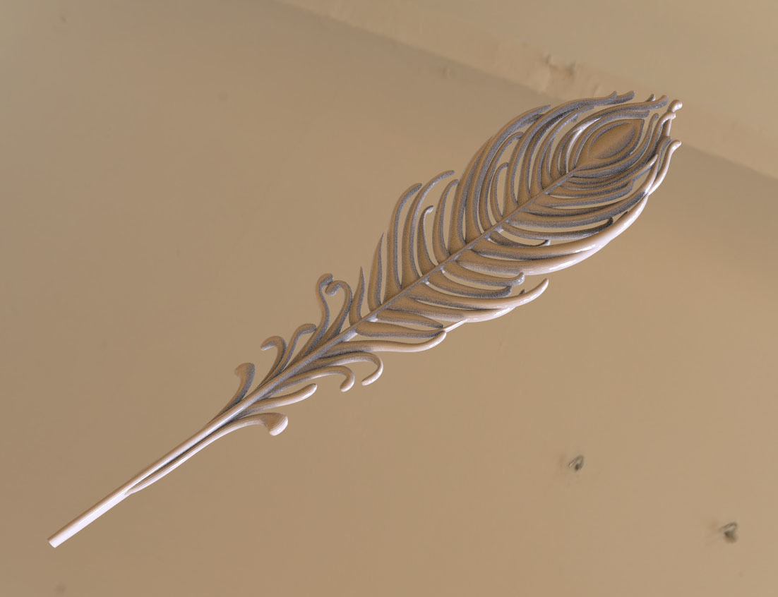 feather of peacock 3D print model_25
