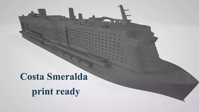 Costa Smeralda cruise ship 3D print model