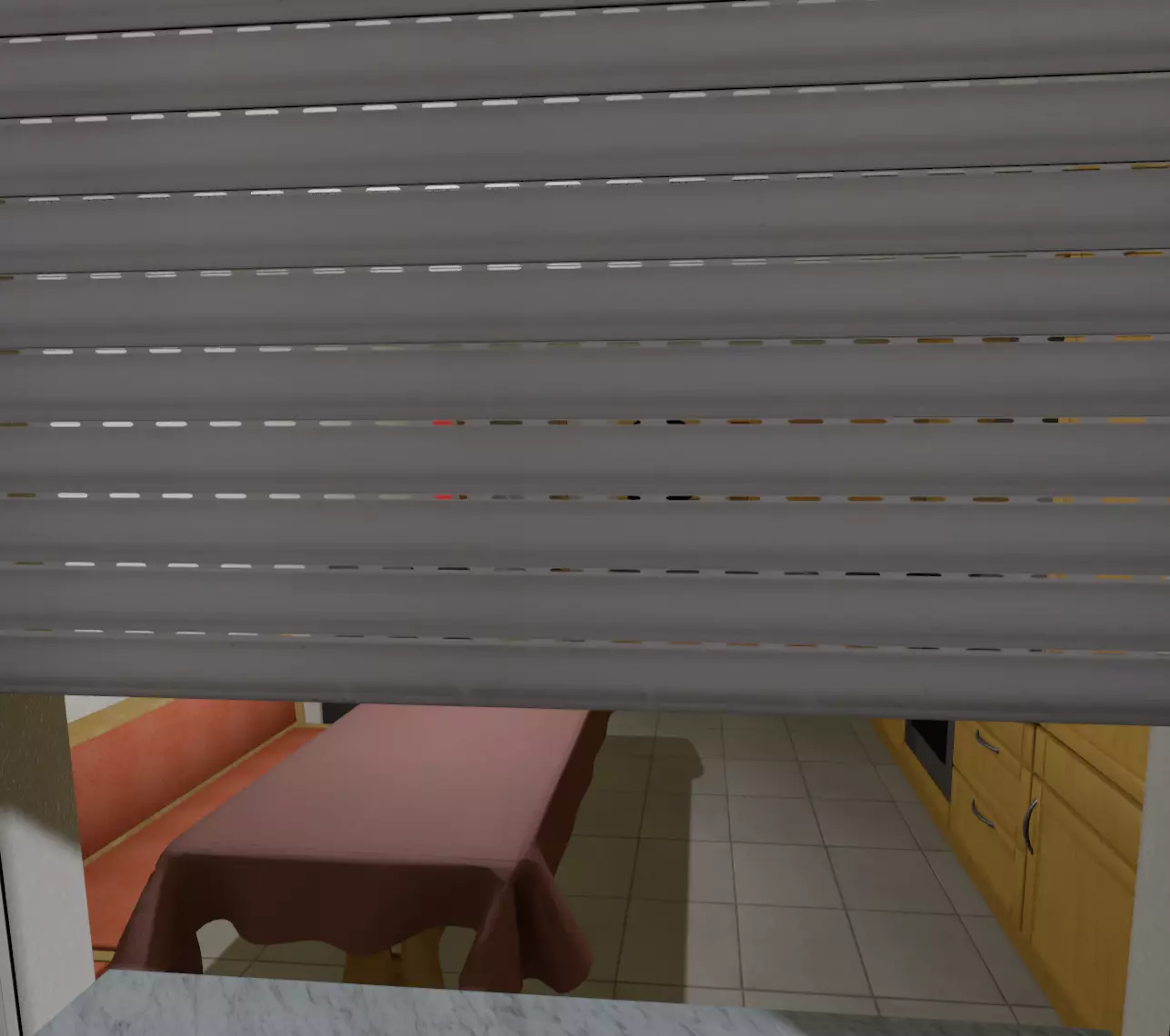 Animated Roller Shutters Low-poly 3D model