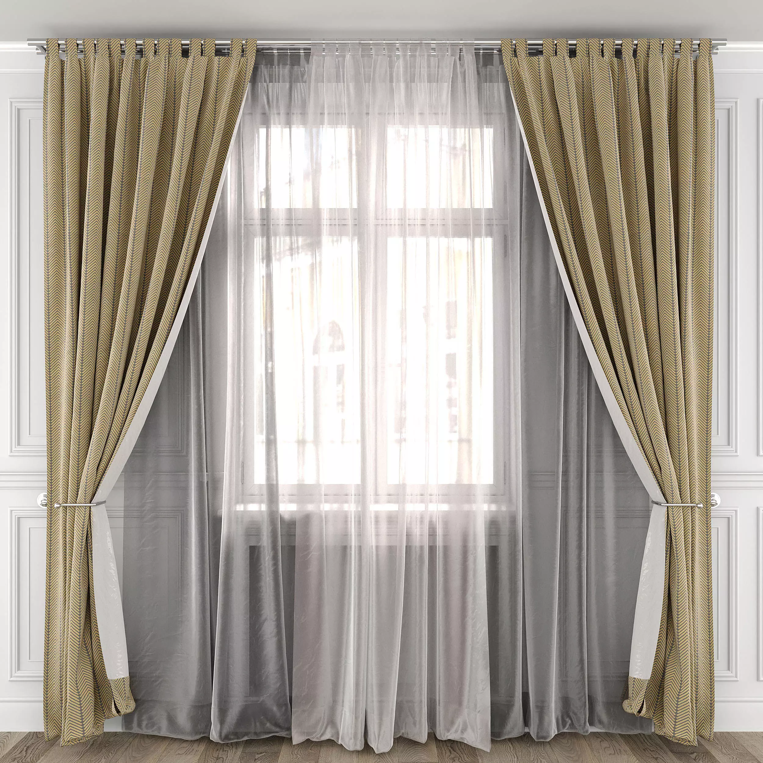 Curtain Set 490C 3D model_0