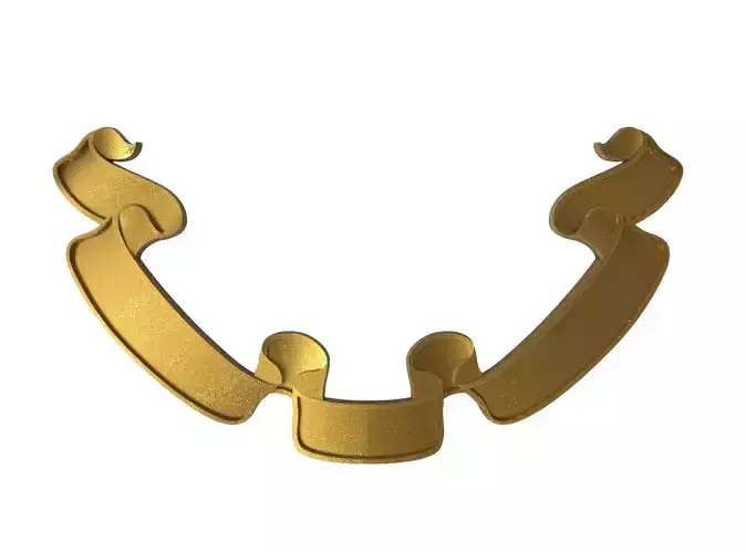 Ribbon gold necklace