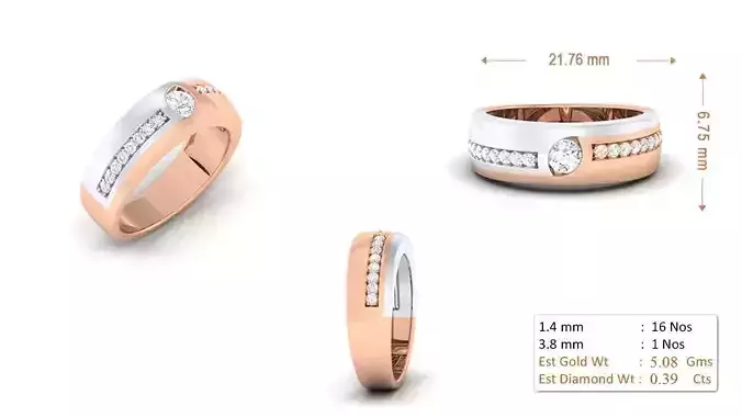 Women Solitaire Band Ring