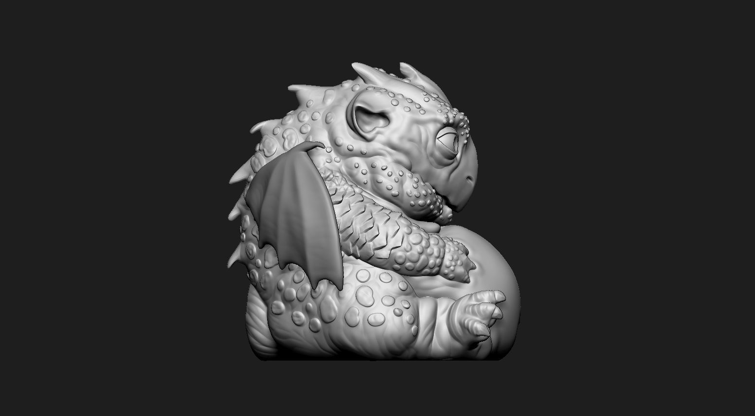 Well fed Dragon 3D print model_4