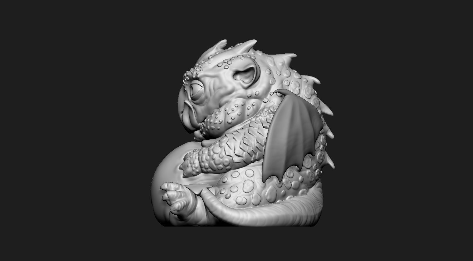 Well fed Dragon 3D print model_6