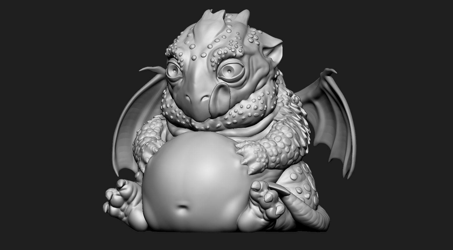 Well fed Dragon 3D print model_8