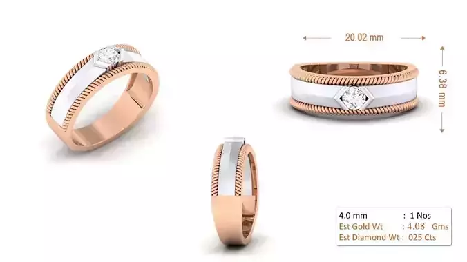 Women Solitaire Band Ring