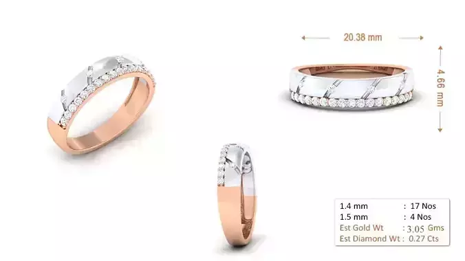 Women Solitaire Band Ring