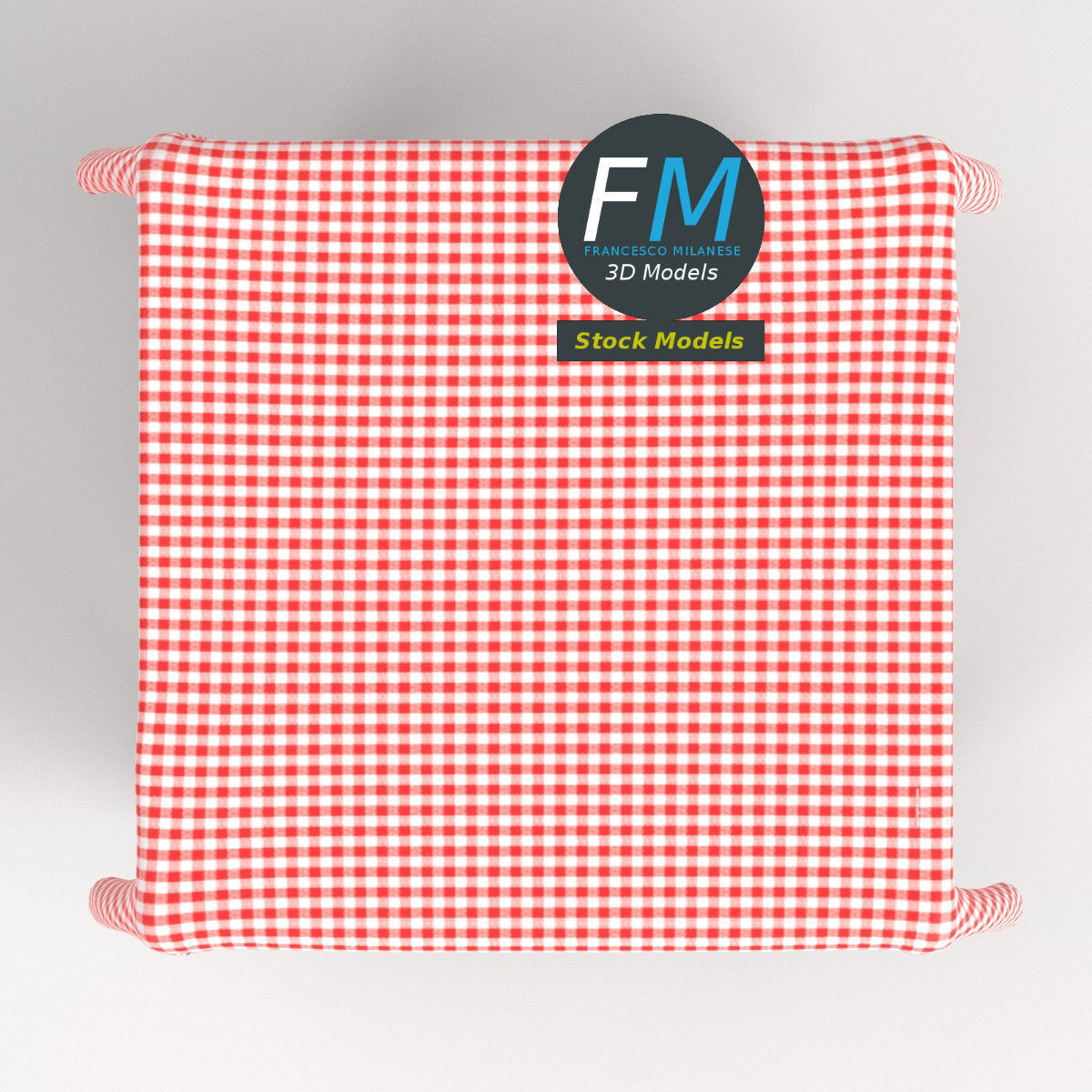 Table with tablecloth 2 3D model_6