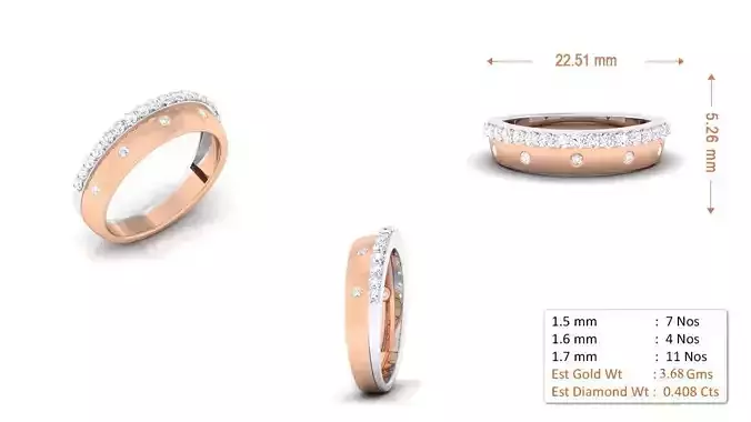 Women Solitaire Band Ring