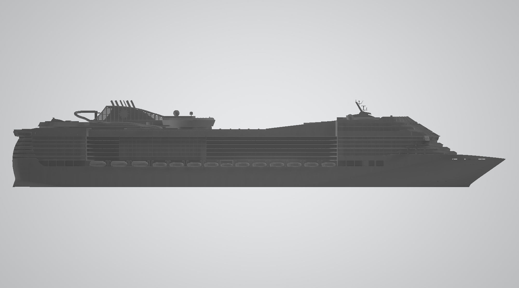 MSC Preziosa cruise ship 3D print model 3D print model_3