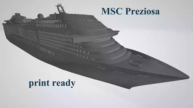 MSC Preziosa cruise ship 3D print model 3D print model