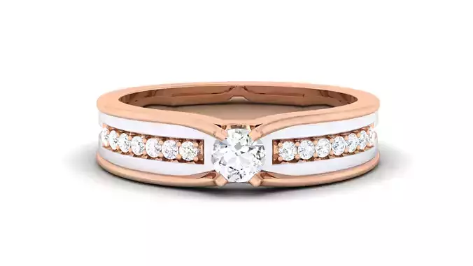 Women Solitaire Band Ring