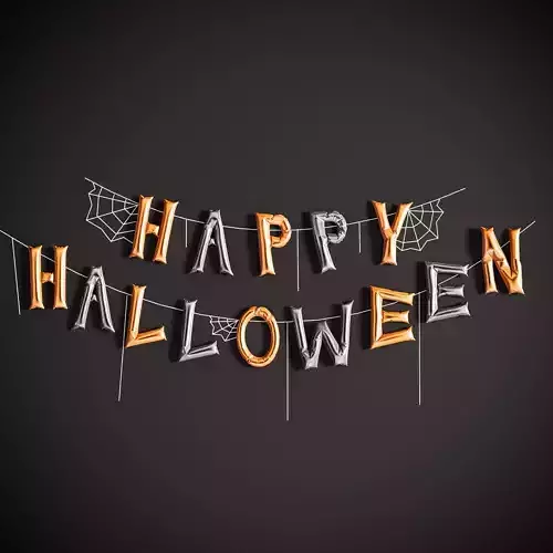 Halloween balloon letter h