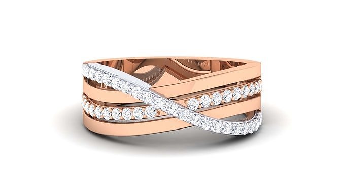 Women Solitaire Band Ring 3D print model