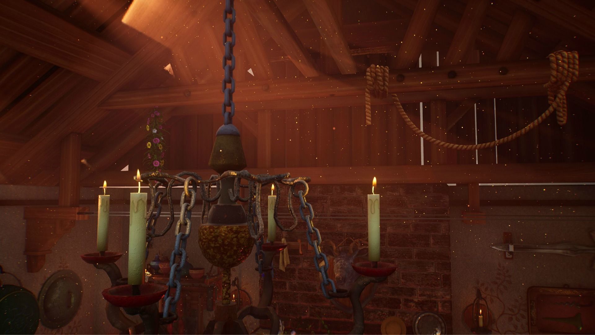 Medieval Dining Room Interior Remastered - Blender and UE 4-5 Low-poly 3D model_9