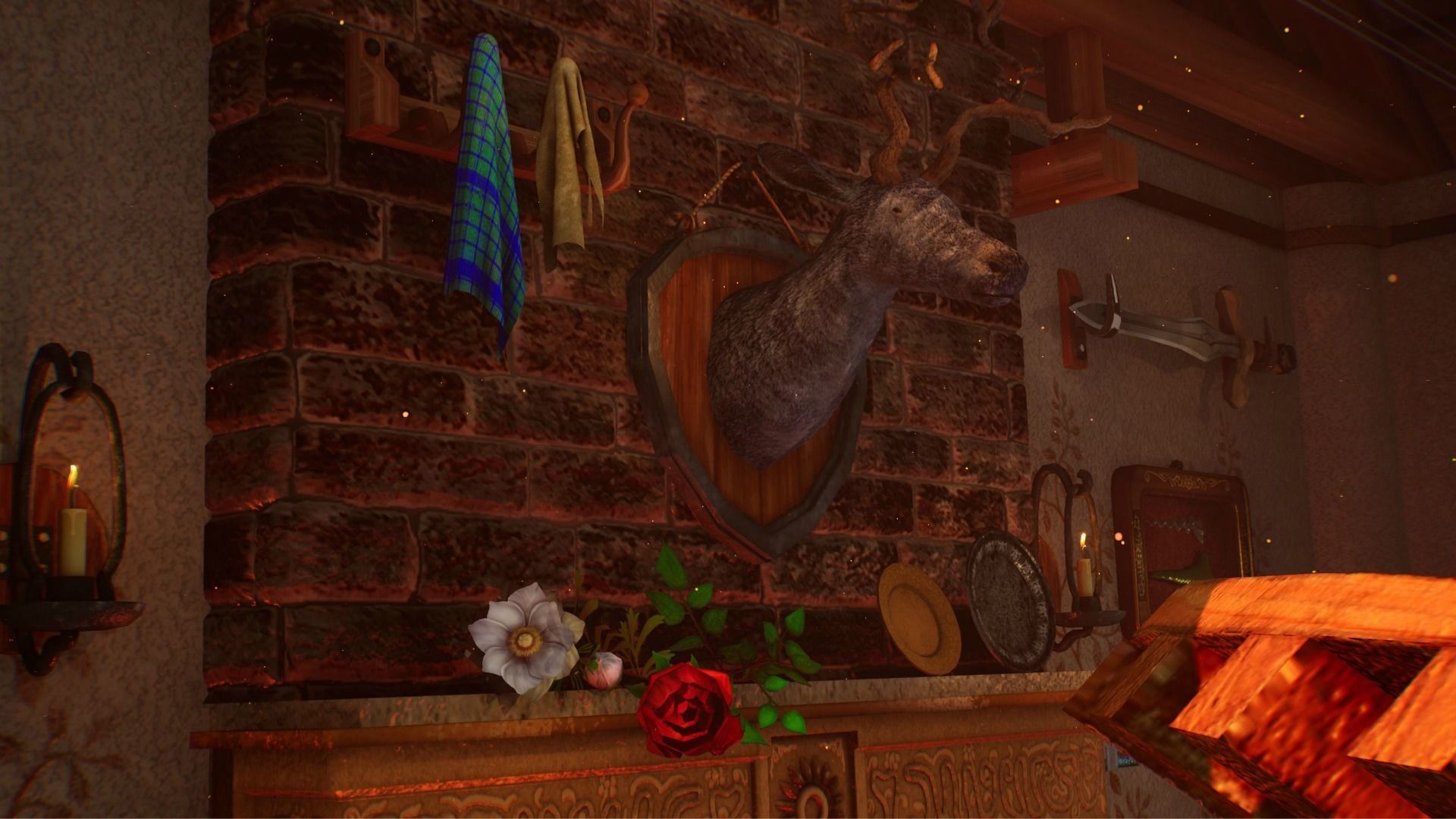 Medieval Dining Room Interior Remastered - Blender and UE 4-5 Low-poly 3D model_7