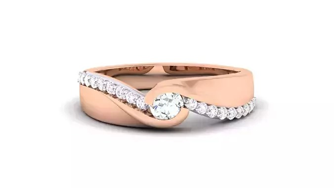 Women Solitaire Band Ring