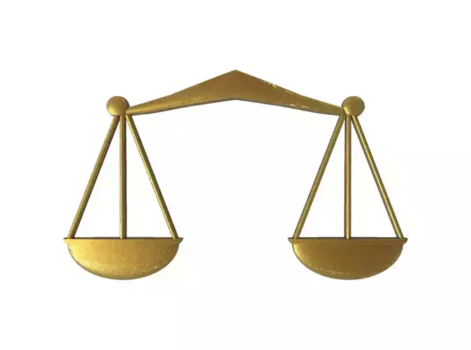 Scales of justice 3D print model