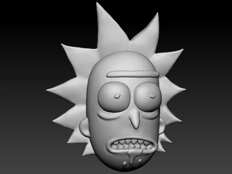 Rick Cartoon 3D print model_0