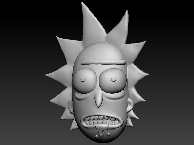 Rick Cartoon 3D print model_1