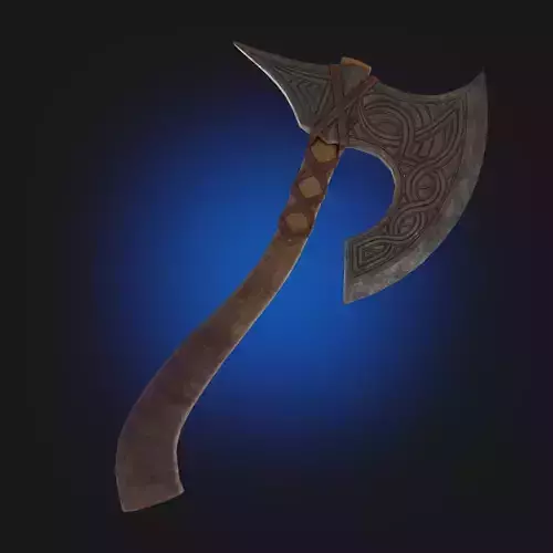 Axe Low-Poly Game Ready viking Free low-poly 3D model