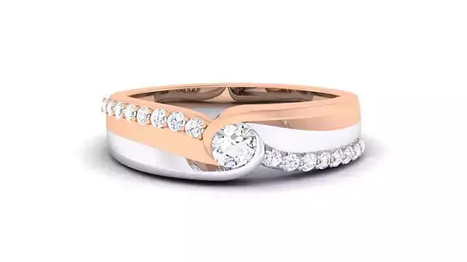 Women Solitaire Band Ring