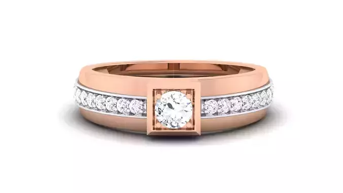 Women Solitaire Band Ring