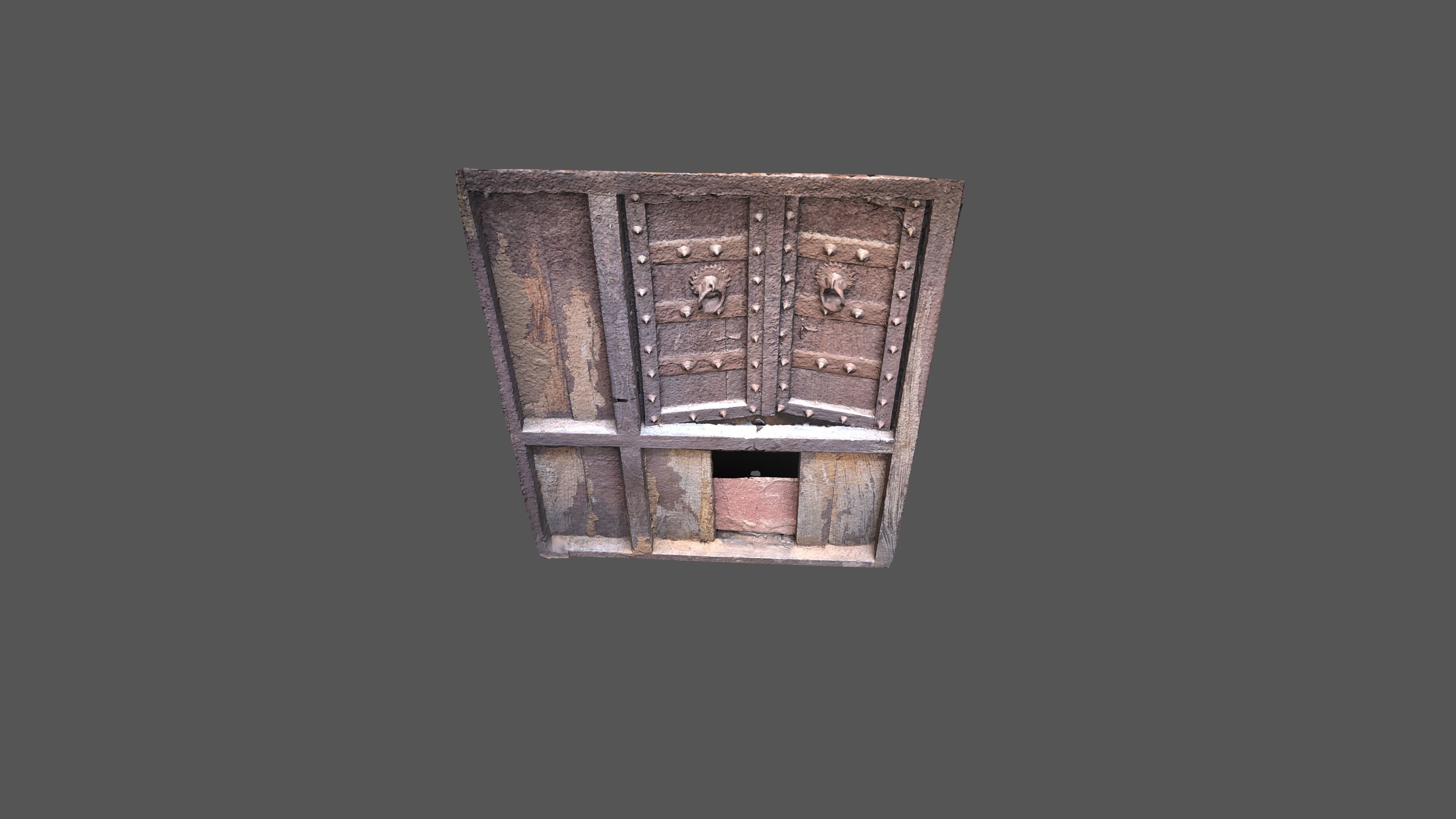 Old Wooden Window Low-poly 3D model_2