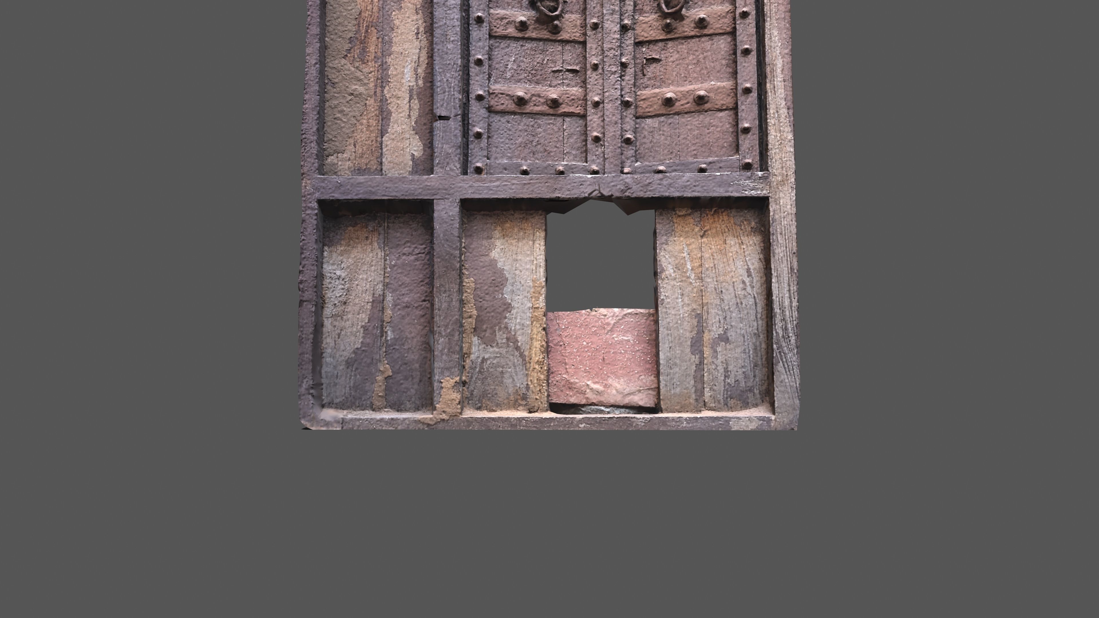 Old Wooden Window Low-poly 3D model_5