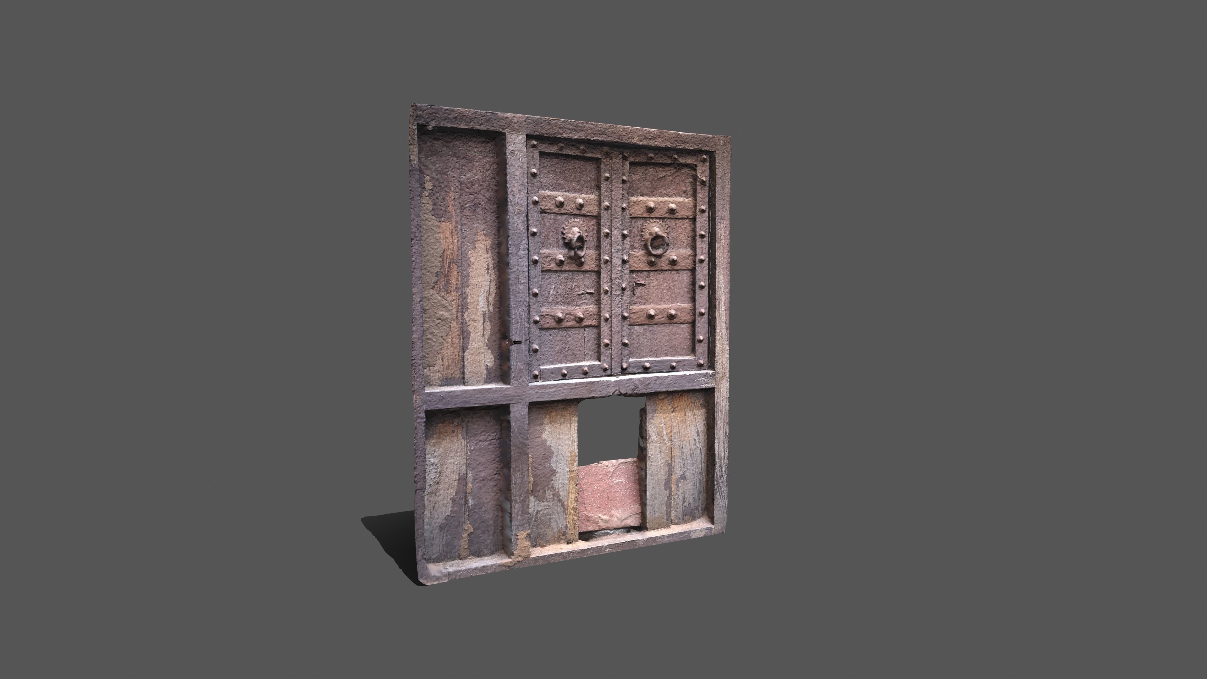 Old Wooden Window Low-poly 3D model_4